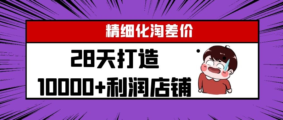 Yl精细化淘差价28天打造10000+利润店铺，精细化选品项目（附软件）-第一资源库