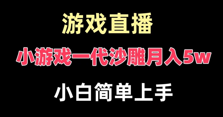 玩小游戏一代沙雕月入5w,爆裂变现,快速拿结果,高级保姆式教学【揭秘】-第一资源库