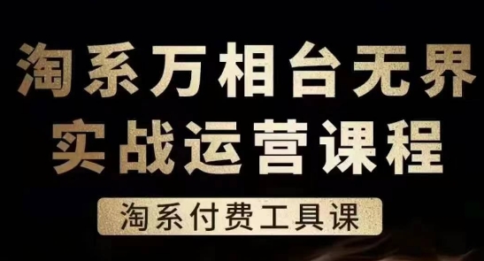 淘系万相台无界实战运营课,淘系付费工具课-第一资源库