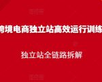 跨境电商独立站高效运行训练营，独立站全链路拆解-第一资源库