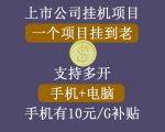 正规挂机项目，支持手机电脑一起挂，支持虚拟机多开，可以挂到老-第一资源库