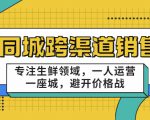 同城跨渠道销售，专注生鲜领域，一人运营一座城，避开价格战-第一资源库
