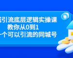 同城引流底层逻辑实操课,教你从0到1做一个可以引流的同城号(价值4980)-第一资源库
