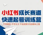 小红书成长赛道快速起号训练营，不露脸不写长文不拍视频，0粉丝冷启动变现之路-第一资源库