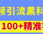 视频引流黑科技玩法,不花钱推广,视频播放量达到100万+,每日100+精准客源-第一资源库