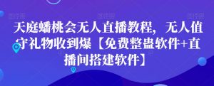 天庭蟠桃会无人直播教程，无人值守礼物收到爆【免费整蛊软件+直播间搭建软件】-第一资源库
