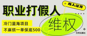 职业打假人电商维权揭秘,一单保底500,全新冷门暴利项目【仅揭秘】-第一资源库